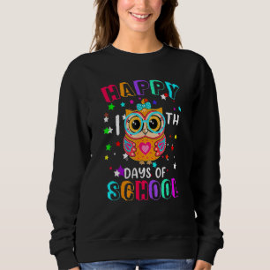 Sweatshirt Joyeux 100 Jours D'École Cute Owl Enseignant Étudi