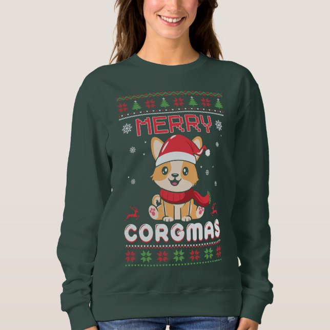 Sweatshirt Joyeux Corgmas (Devant)
