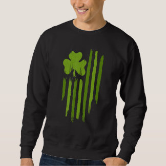 Sweatshirt Joyeux drapeau Jour de la Saint Patrick américain 