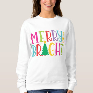 Sweatshirt Joyeux et arbre brillant Noël