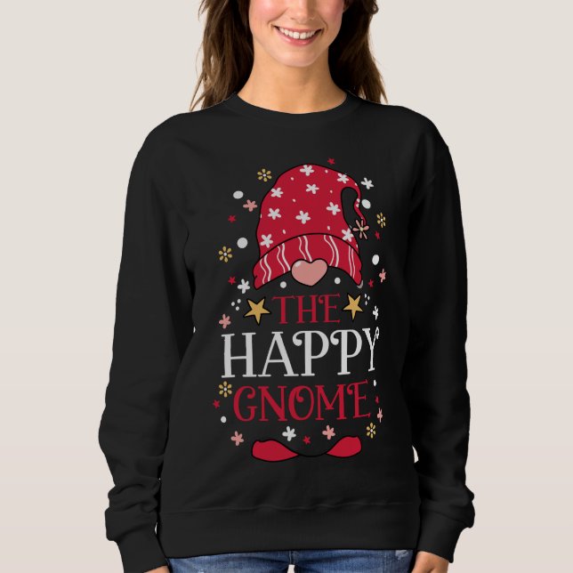 Sweatshirt Joyeux Gnome Funny Gnomes de Noël Matc de famille (Devant)