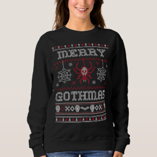 Sweatshirt Joyeux Gothmas Goth Noël Doux moche Spider S