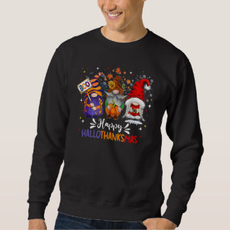 Sweatshirt Joyeux Hallothanksmas Gnomes Halloween Action de g