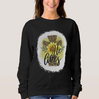 Sweatshirt Joyeux Jour de Pâques Il Est Ressuscité Pâques Chr
