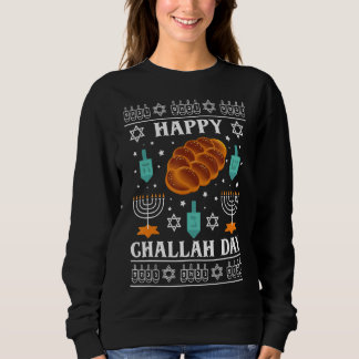 Sweatshirt Joyeux Jours de Challah Juif Hanoukka Vilain Noël