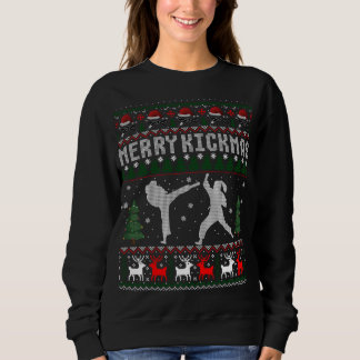 Sweatshirt Joyeux Kickmas Taekwondo Funny Noël Vilain Noël