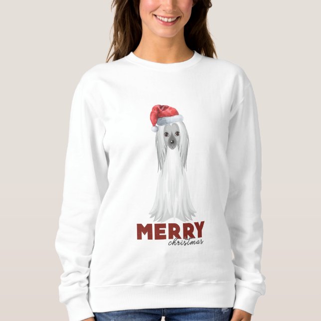 Sweatshirt Joyeux Noël Afghanischer Windhund Dog (Devant)