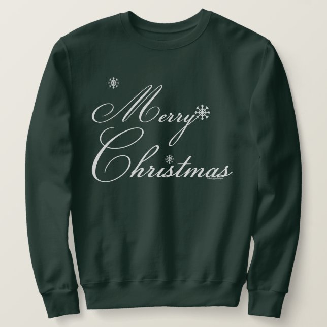 Sweatshirt Joyeux Noël avec des flocons de neige (Design devant)