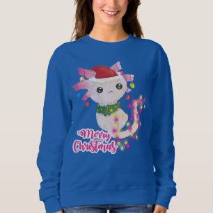 Sweatshirt joyeux Noël axolotl père Noël