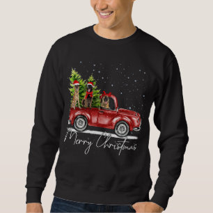 Sweatshirt Joyeux Noël Belge Malinois Père Noël Red Truck X