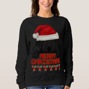 Sweatshirt Joyeux Noël Black Labrador Retriever Puppy! Es