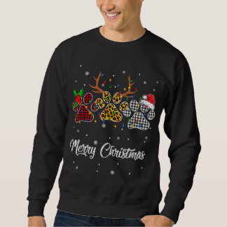 Sweatshirt Joyeux Noël Chien Paw Costume Amoureux des chiens