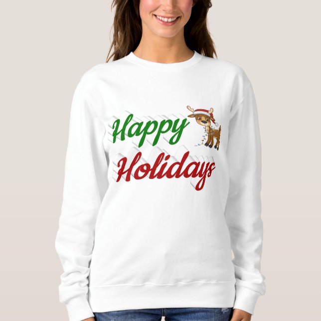 Sweatshirt Joyeux Noël de Reindeer (Devant)