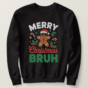 Sweatshirt "Joyeux Noël FRÈRE" Biscuit de Noël