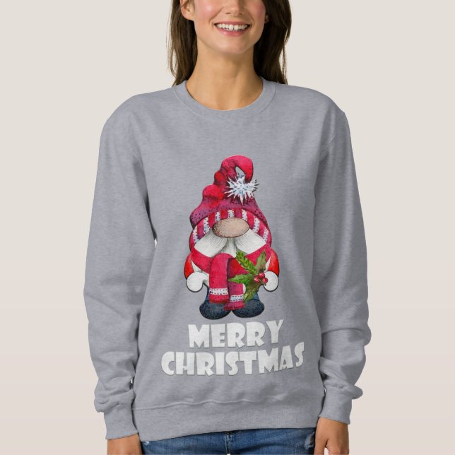 Sweatshirt joyeux Noël Gnome (Devant)