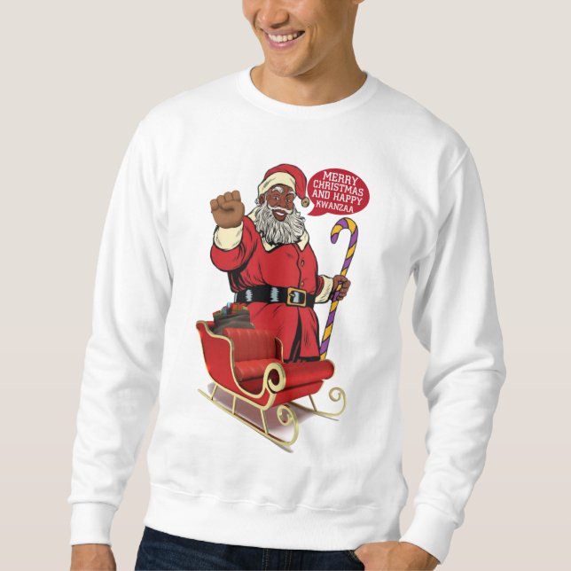 Sweatshirt Joyeux Noël & Joyeux Kwanzaa (Devant)