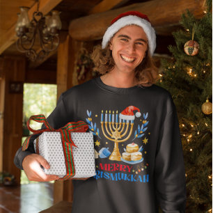 Sweatshirt Joyeux Noël juif Chrismukkah Hanoukka