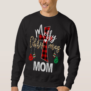 Sweatshirt Joyeux Noël Maman Dieu Croix Rouge Chrétienne Plai