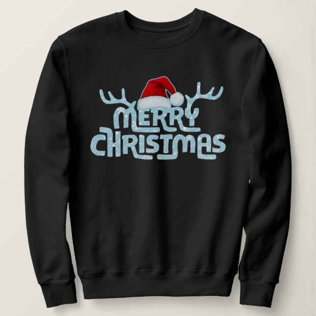 Sweatshirt Joyeux Noël Moderne tendance Famille Correspondant (Design devant)