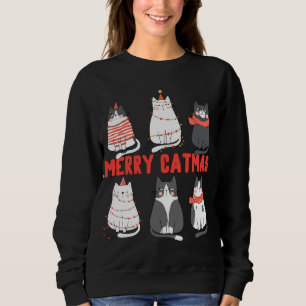 Sweatshirt Joyeux Noël Noël Noël Novelty Amoureux des chats C