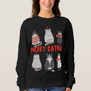 Sweatshirt Joyeux Noël Noël Noël Novelty Amoureux des chats C