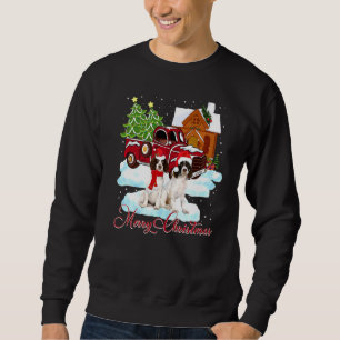 Sweatshirt Joyeux Noël Père Noël Anglais Springer Spaniel Chi