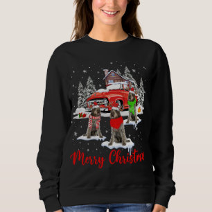 Sweatshirt Joyeux Noël Père Noël Pointeur À poils durs Griffo