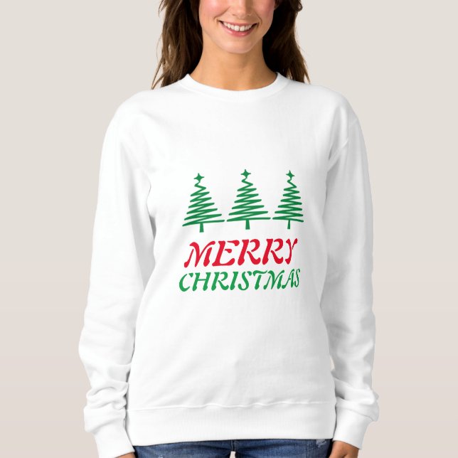 Sweatshirt Joyeux Noël Personnaliser élégante (Devant)