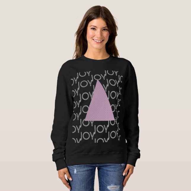 Sweatshirt Joyeux Noël Pink Tree hiver (Devant entier)