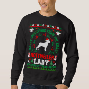 Sweatshirt Joyeux Noël Rottweiler Lady Ugly Sweater Fitt