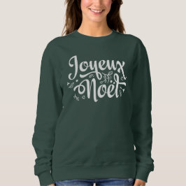 Sweatshirt Joyeux Noel Rouge Français Joyeux Noël