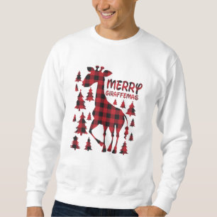 Sweatshirt Joyeux Noël. Ventilateurs d'animaux girafe