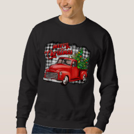 Sweatshirt Joyeux Noël y'all Buffalo Plaid Xmas Truck