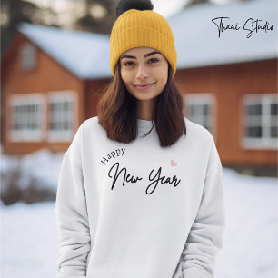 Sweatshirt Joyeux Nouvel An Moderne Minimaliste Typographie B