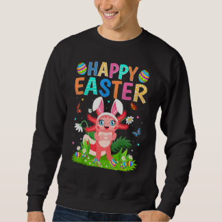 Sweatshirt Joyeux oeuf de lapin de Pâques Funny Axolotl diman