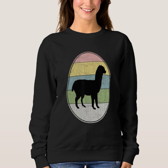 Sweatshirt Joyeux Oeuf de Pâques Alpaca Graphique Drôle Jour  (Devant)