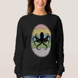 Sweatshirt Joyeux Oeuf de Pâques Octopus Graphic Funny Jour d