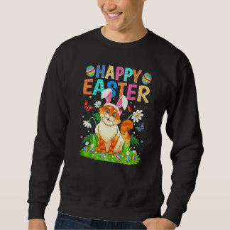 Sweatshirt Joyeux oeuf lapin de Pâques Funny Chat dimanche de