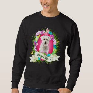 Sweatshirt Joyeux Pâques Cairn Terrier portant des oeufs d'or