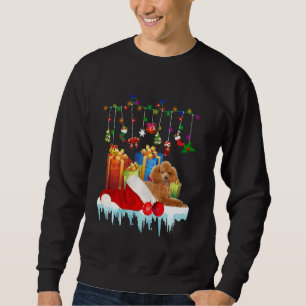 Sweatshirt Joyeux Poodle Xmas Père Noël Famille de Chiens Asp
