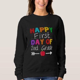 Sweatshirt Joyeux premier jour de 2e année élèves garçons fil