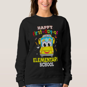 Sweatshirt Joyeux Premier Jour Du Bus De L'École Primaire De