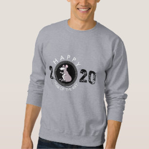 Sweatshirt Joyeux Rat chinois en caricature 2020 : les hommes