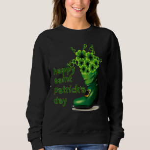 Sweatshirt Joyeux Saint Patrick's Day Chaussure verte Lucky S