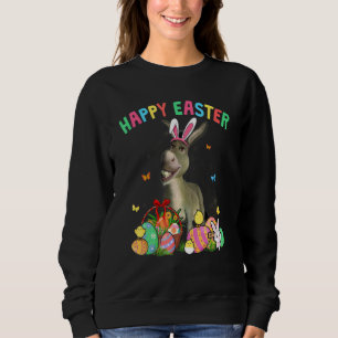 Sweatshirt Joyeux Singe De Lapin De Pâques Mignonne Avec Pani