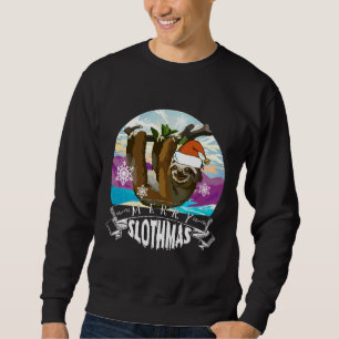 Sweatshirt Joyeux Slothmas Drôle Pajama De Noël Pour Sloth