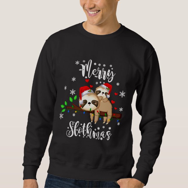 Sweatshirt Joyeux Slothmas Pajama Sloth (Devant)