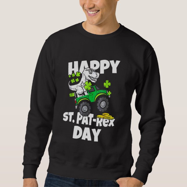 Sweatshirt Joyeux St Pat T Rex Day Cute Dinosaurus St Patrick (Devant)