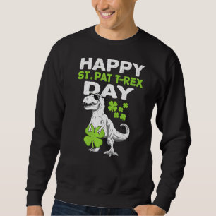 Sweatshirt Joyeux St Pat Trex Day Dino Jour de la Saint Patri
