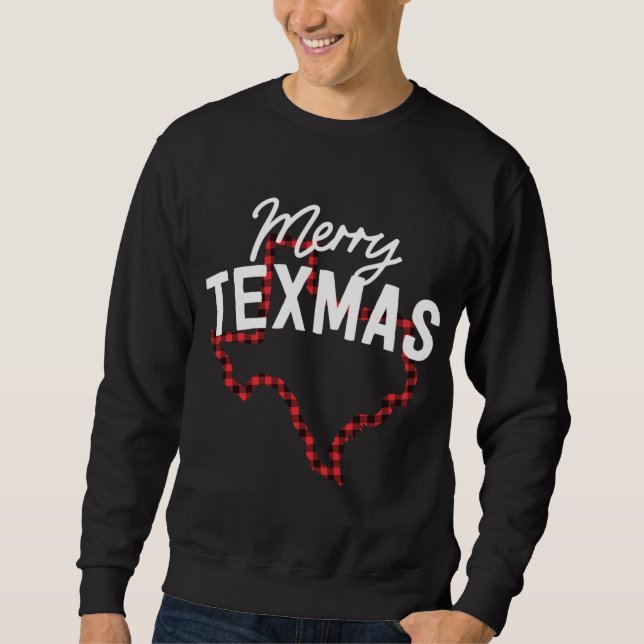 Sweatshirt Joyeux Texmas Southern Texas Christmas State Buffl (Devant)